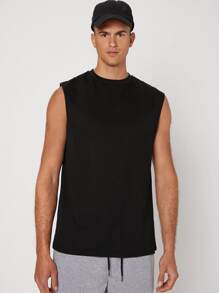 Manfinity RebelGame Hombres Top tank unicolor - Negro - Ver 4