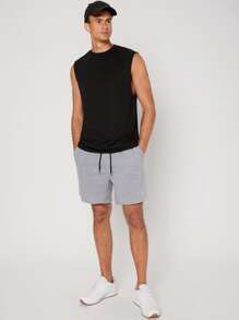 Manfinity RebelGame Hombres Top tank unicolor - Negro - Ver 5
