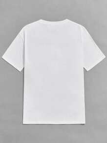 EVERYDAYFISH Camiseta con estampado de tiburón para hombre, escuela - Blanco - Ver 2