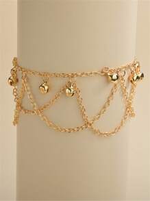 Niñas Pulsera tobillera campanas accesorio - Amarillo Oro - Ver 3