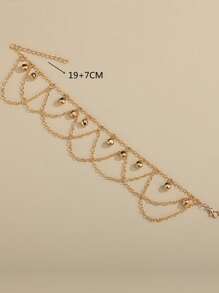 Niñas Pulsera tobillera campanas accesorio - Amarillo Oro - Ver 4