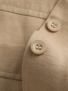 DAZY 腰部抽繩襯衫連體短褲 - 卡其色 - 查看 9