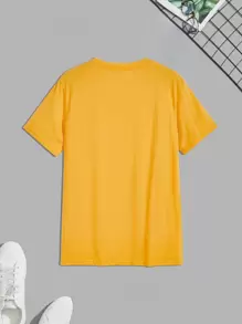 Manfinity Hypemode Men Cartoon Face Print Tee - Yellow - View 2