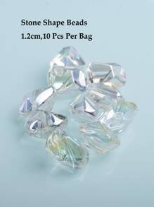 10pcs Stone Design DIY Jewelry Accessory - White - View 3