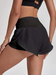 Powerista Absorbs Sweat Breathable Sports Shorts Sweater Shorts - Black - View 2