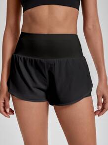 Powerista Absorbs Sweat Breathable Sports Shorts Sweater Shorts - Black - View 4