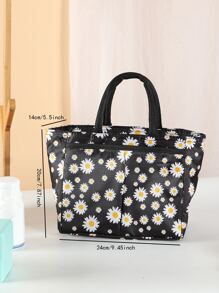 Daisy Print Lunch Bag - Multicolor - View 3