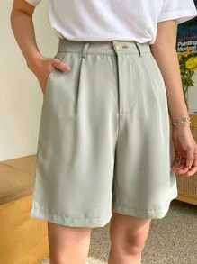 DAZY Flap Detail Blazer & Shorts - Mint Green - View 9