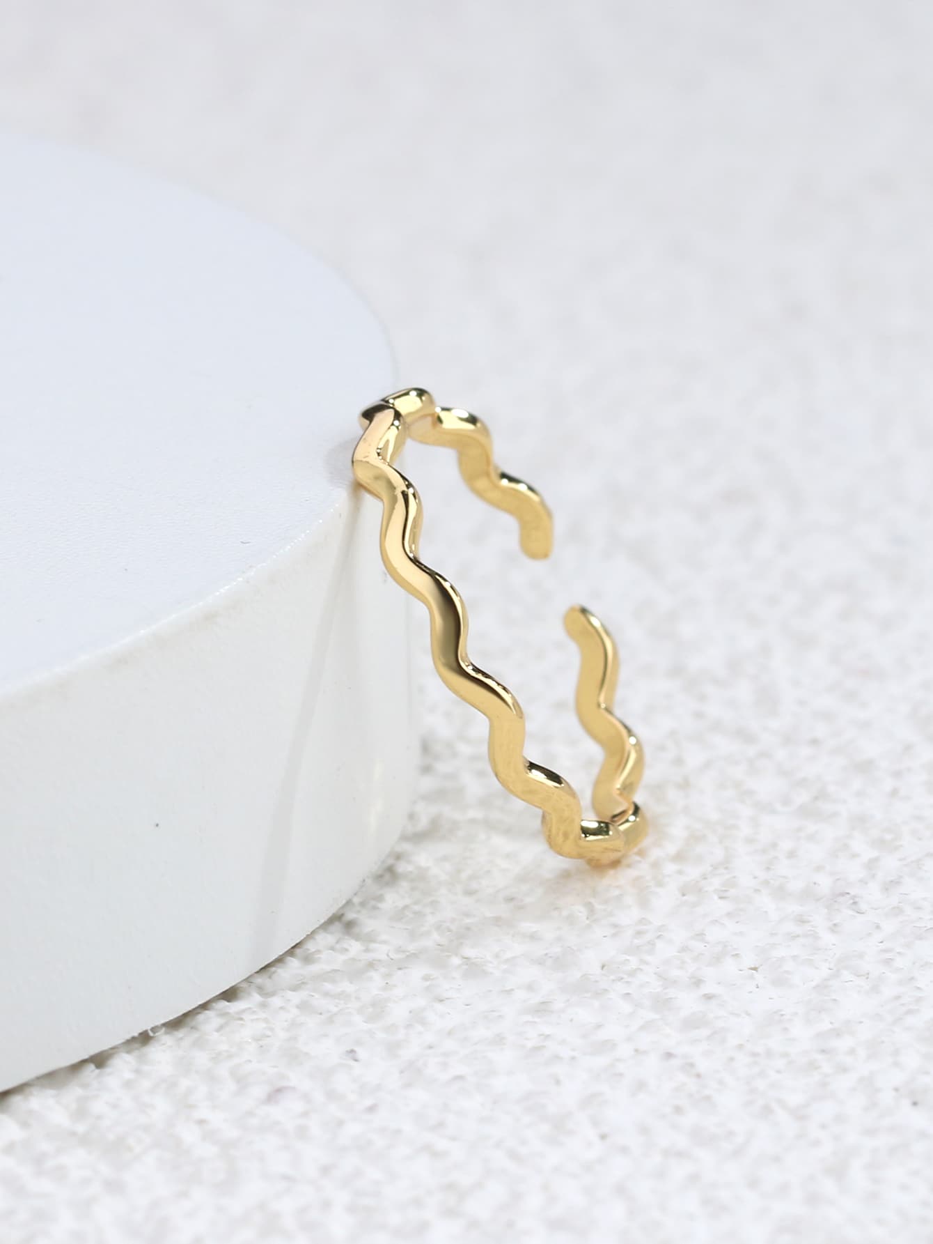 Simple European And American Style Quality Black Gun Plated Ring [Size 0.0.3] 1pc