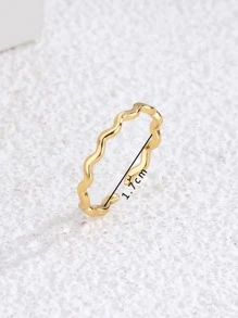 Simple European And American Style Quality Black Gun Plated Ring [Size 0.0.3] 1pc