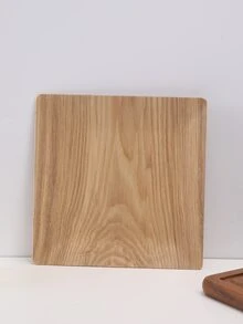 1pc Wooden Plate - Apricot - View 5