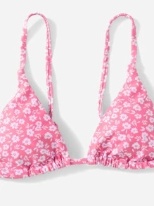 Swim SXY Summer Beach Ditsy Floral Bikini Set Tie Back Triangle Bra & Thong 2 Pieces Bikini