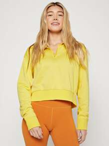 GLOWMODE La Colección De Jogging Polo Sudadera Con Cremallera Media - Amarillo - Ver 4