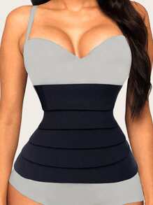 Sports Outdoor Latex Solid Abdominal Binder Shapewear Waist Trainer Corset - Black - View 2