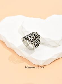 Anillo vintage con abertura - Plata antigua - Ver 3