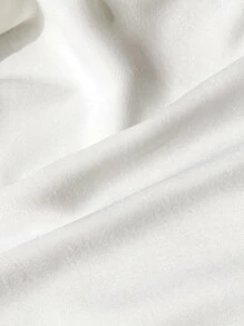 DAZY Áo sơ mi tay phồng sau lỗ khóa - trắng - Xem 3