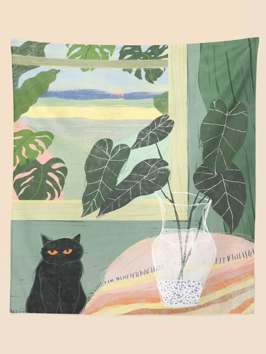 Thảm họa tiết cây cối, Cờ phòng, Trang trí phòng, Thảm, Trang trí tường, Nghệ thuật tường, Trang trí nhà cửa, Cờ phòng, Đồ dùng trong phòng - Nhiều màu - Xem 1