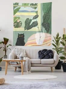 Thảm họa tiết cây cối, Cờ phòng, Trang trí phòng, Thảm, Trang trí tường, Nghệ thuật tường, Trang trí nhà cửa, Cờ phòng, Đồ dùng trong phòng - Nhiều màu - Xem 2