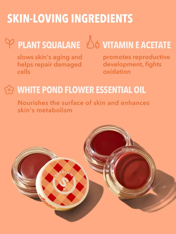 SHEGLAM Sunday Picnic Cheeky Color Jam Scarlet Sunset Cream Blush Long Lasting High Pigment