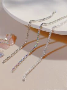 3 piezas de cuentas de garra de rhinestone AB de tamaño mixto con cadena para decoración de uñas DIY, encantos de uñas, gemas de uñas, suministros de uñas - Multicolor - Ver 3