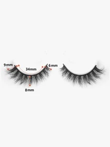 5 pares Pestañas postizas - Negro - Ver 3