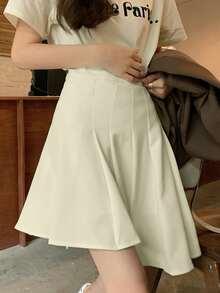Falda fruncido bajo asimétrico