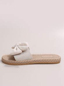 Women's Floral Flat Sandals, Fashionable Summer Casual Sweet Beach Vacation Slippers - Beige - View 4