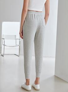 MOTF PREMIUM CROPPED DRAWSTRING JOGGERS - Light Grey - View 2