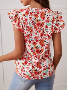 SHEIN Frenchy Áo sơ mi nữ Xù Hoa Boho - Nhiều màu - Xem 3