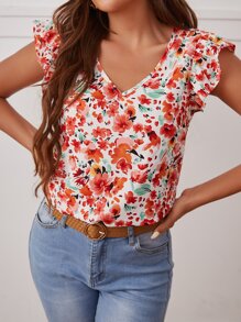 SHEIN Frenchy Áo sơ mi nữ Xù Hoa Boho - Nhiều màu - Xem 2