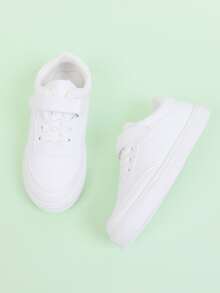 女孩魔術貼板鞋 - 白色 - 查看 3