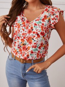 SHEIN Frenchy Áo sơ mi nữ Xù Hoa Boho - Nhiều màu - Xem 4