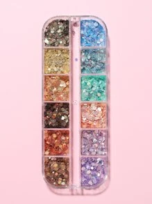 1 hộp Thiết kế hình học Nail Art Sequins - Nhiều màu - Xem 6