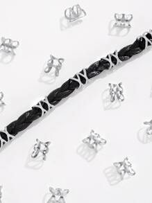 20pcs Minimalist Hair Ring - Silver - View 2