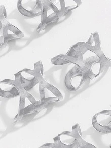 20pcs Minimalist Hair Ring - Silver - View 4