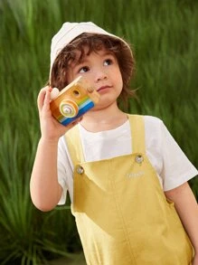 SHEIN 小男童圓領T恤和字母圖案背帶褲 - 彩色 - 查看 8