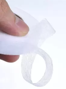 1入組服裝配件雙面膠帶，現代鑲嵌不織布雙面黏合襯布用於縫紉 - 白色 - 查看 5