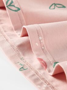 小女童彼得潘領貼布細節圖案印花連衣裙 - 彩色 - 查看 7