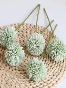 2 件/5 件人造丝菊花花束，适用于婚礼、家居、厨房、花园、派对装饰 - 綠色 - 查看 4