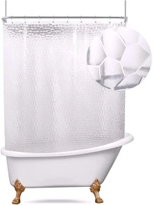 Cortina de ducha transparente impermeable - transparente - Ver 3