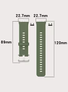 1条男女通用深绿色纯硅胶智能手表表带，附带表带更换工具，兼容华为Watch Fit - 墨綠色 - 查看 5