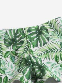 Boys Tropical Print Swim Shorts - Multicolor - View 4