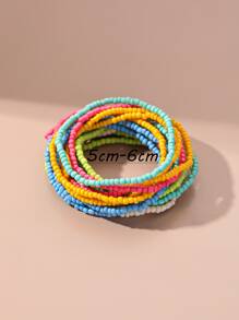 18pcs Minimalist Beaded Bracelet - Multicolor - View 3