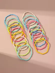 18pcs Minimalist Beaded Bracelet - Multicolor - View 4