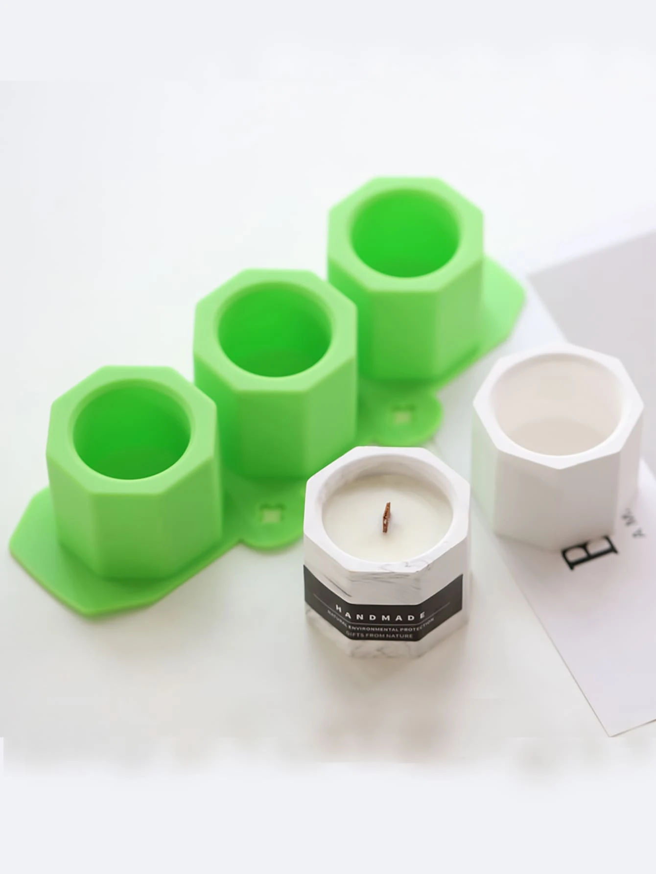 1pc Diy Aromatherapy Candle Gypsum Cup Mold (Random Color) - Multicolor - View 1