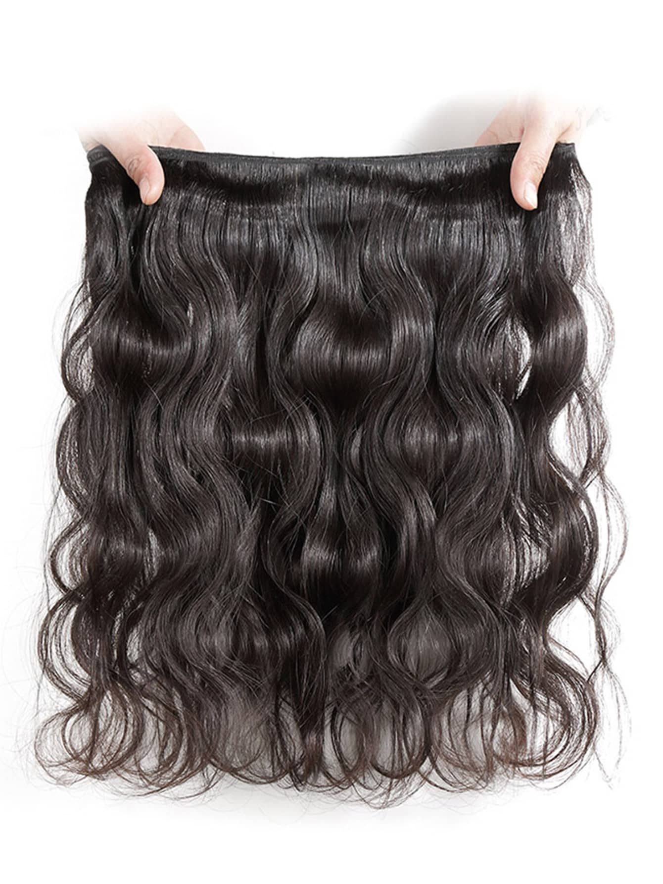 Miniatura 5 de 1 pieza paquete de armadura de cabello humano rizado largo Negro