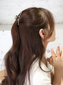 DAZY Minimalist Hair Claw Casual - Silver - View 6