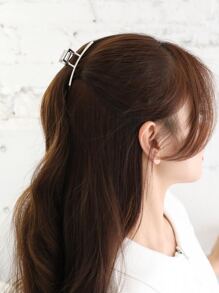 DAZY Minimalist Hair Claw Casual - Silver - View 7