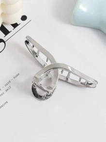 DAZY 纯色发夹，适合女孩日常发型休闲爪夹发夹发夹发钳发夹发夹 - 銀色 - 查看 8