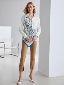 MOTF PREMIUM Camisa pañuelo en contraste - Multicolor - Ver 3